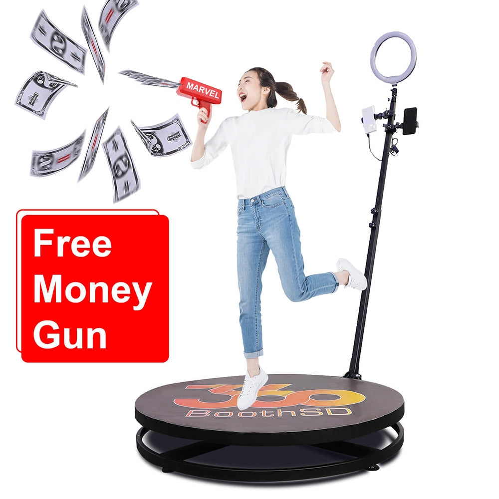 New 360 Photo Booth Wireless Automatic Rotating Selfie Wedding Photobooth Intelligent Operation Slow Motion Machine Video Camera
