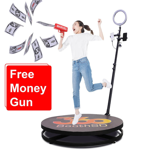 New 360 Photo Booth Wireless Automatic Rotating Selfie Wedding Photobooth Intelligent Operation Slow Motion Machine Video Camera
